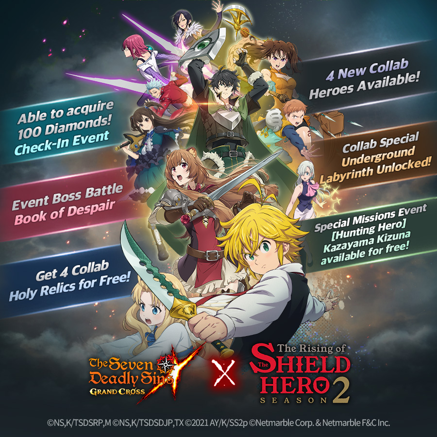 THE SEVEN DEADLY SINS GRAND CROSS ADDS FOUR NEW HEROES IN THE RISING OF THE SHIELD HERO
