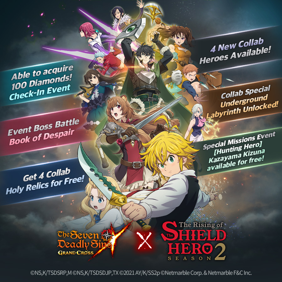 THE SEVEN DEADLY SINS: GRAND CROSS ADDS FOUR NEW HEROES IN THE RISING OF  THE SHIELD HERO COLLABORATION GAME UPDATE