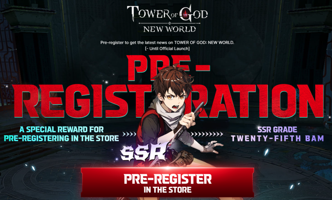 Tower of God : New World Now Open For Pre-registration, Launches
