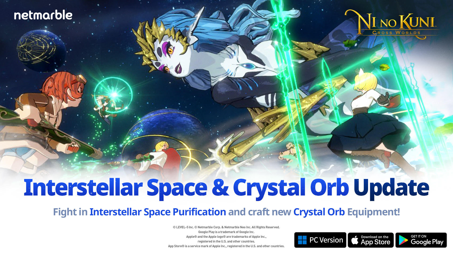 NI NO KUNI: CROSS WORLDS REACHES FOR THE STARS WITH NEW INTERSTELLAR SPACE  DUNGEON, IN-GAME EVENTS, AND MORE